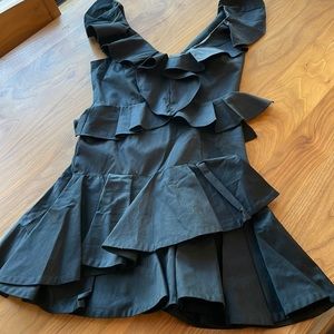 Rebecca Taylor black ruffle dress